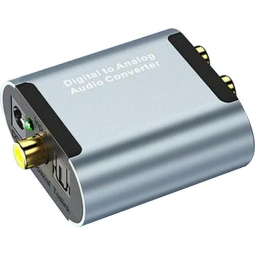 Audio Decoder Converter Coaxial Optical Fiber Digital Audio to Analog 3.5 Jack L/R RCA SPDIF Stereo Amplifier Adapter