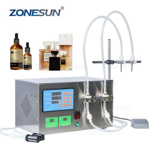 Double Head Magnetic Pump Beverage Perfume Water Juice Essential Oil Electric Digital Liquid Bottle Filling Machine
