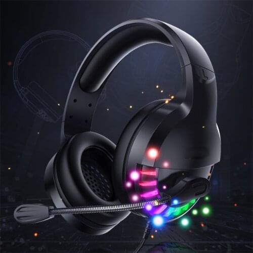 Professional USB Wired 3.5mm Dual port Computer Game Headset RGB Light Game Headphones with HD Microphone for Xbox PS4 Tablet PC