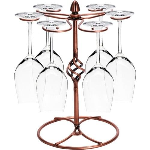 Metal Copper Barware Storage Goblet Cup Rack Racks Hanging Wine Glass Decorations Holder Bar Home Decor