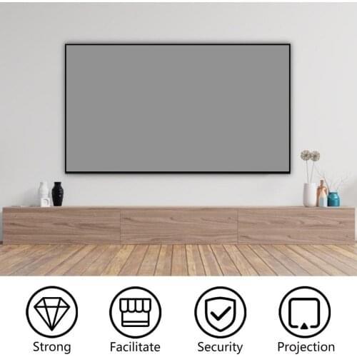 Anti Light Curtain Metal Anti-Light Soft Curtain 120 Inches Black Edge Punched Foldable Projector Curtain Projector Giant Screen