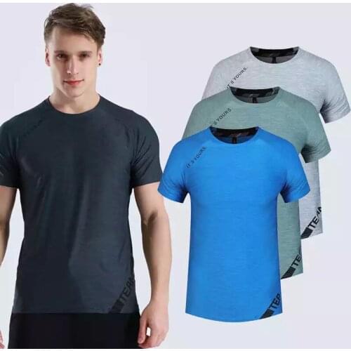 Mens Tshirt Short Sleeve Gym Fitness T-shirt Men Running T-Shirt Jogging Compression Sportswear Rashgard Sportswear