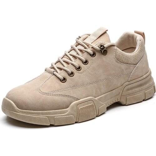 Mens Shoes Spring And Autumn New Mens Sports Casual Shoes Soft Sole Lightweight Wear-Resistant Fashion Labor Insurance Shoes