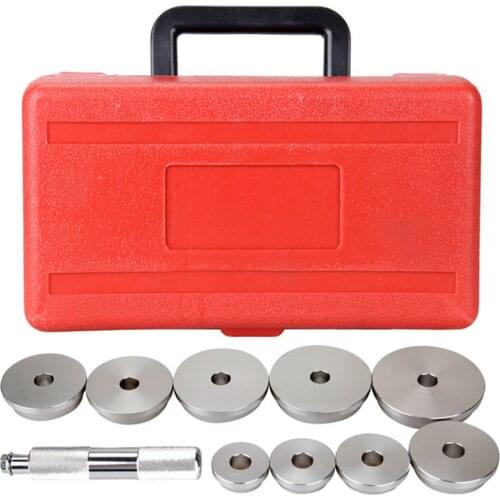 10Pcs Bearing Race & Seal Bushing Driver Set Universal Bush Drive Seal Kit for Automotive Wheel Bearings with Storage Box