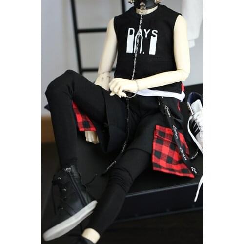 BJD/SD baby clothes trendy punk popular suit top and pants fit BJD dolls 1/4 1/3 Uncle accessories