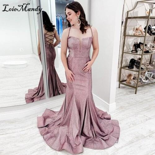 Criss Cross Backless Mermaid Prom Dresses 2021 Long Elegant Sequined Dress Woman Party Night Plus Size Rochii Vestido de festa