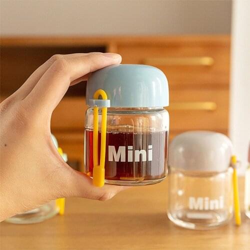 150Ml Portable Mini Small Glass Water Bottles Cute Heat Resistant Water Cup for Kids Student Drinking Bottle with Hand Rope Cups