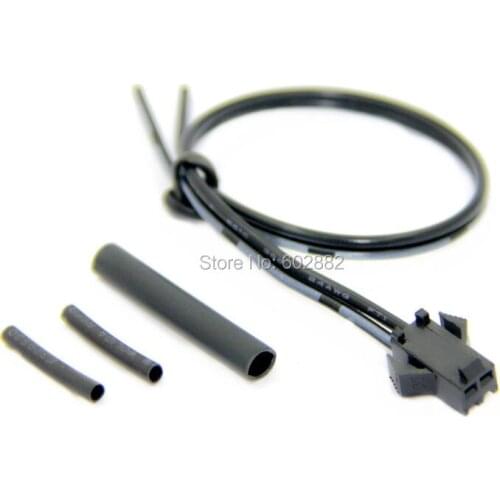 200mm Wire with Female Connector and shrinkable tube, split, el wire