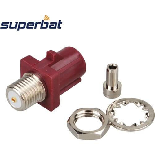 Superbat Fakra Solder Bulkhead Plug Connector for Violet Car GSM Cellular Phone