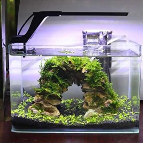 AC100-240V 8W LED Aquarium Clip Lamp with Flexible Adjustable Extendable Bracket Blue/ White Light IP44 r Drop shipping