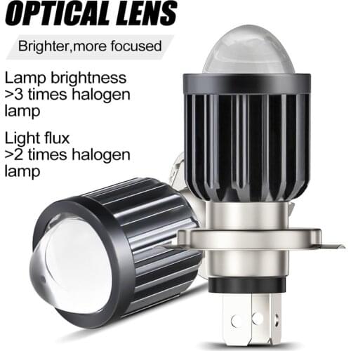 H4 Moto Led Headlight Bulbs Hi/Lo Beam Waterproof Fog Lamp 2 Colors 360 degree Lens Lamp Universal For Cars Motorcycle ATVs