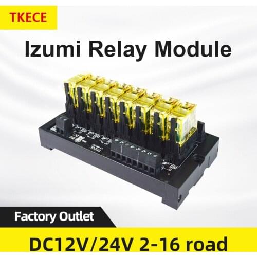 TKECE 16 Channels 1 Open 1 Closed DC Wakuizumi Relay Module PLC Control Board Amplifier Board Relay Module
