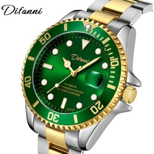 Top Brand Luxury Men Watches Automatic Calendar Black Watch Men Stainless Steel Waterproof Business Sport Mechanical Wristwatch