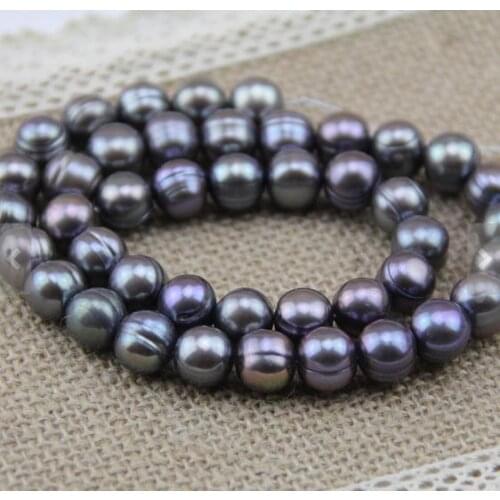 Unique Pearls jewellery Store 9-10MM Round Genuine Freshwater Pearl Loose Beads DIY Jewelry Material LS053