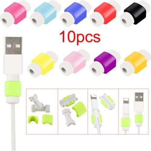 1pc Cable Protector Data Line Colors Cord Protector Protective Case Cable Winder Cover For IPhone Samsung USB Charging Cable