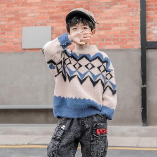 Boys Sweater Kids Outwear Tops Jackets 2021 New Fleece Thicken Warm Winter Autumn Costume Teenage Children Clothing