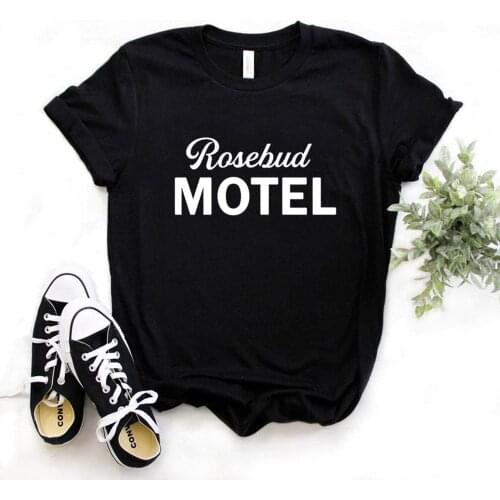 Rosebud Motel Print Women Tshirts Cotton Casual Funny t Shirt For Lady Yong Girl Top Tee Hipster FS-74