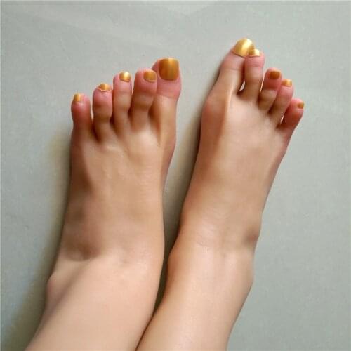 1 pair sexy girls foot feet sweet toes model Whitening skin high ankle flexible action