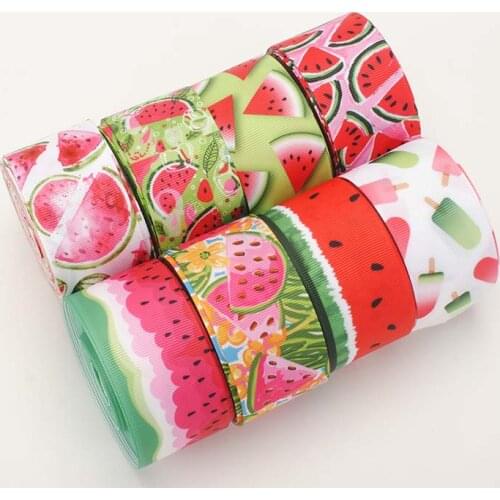 10yards - different sizes - Watermelon Grossgrain ribbon - Fruit pattern printed ribbon