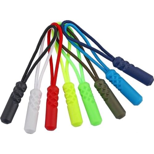 12 pieces/lot PVC zipper puller suitcase zipper slip rope cylinder detachable clip slider cord for Bags garment accessories
