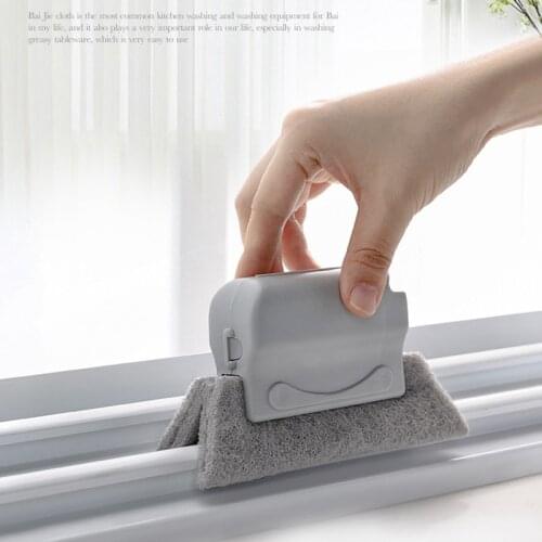 2pcs Creative Window Groove Cleaning Brush Cloth Window Cleaning Brush Windows Slot Cleaner Brush Clean Gap Slot Cleaning Tools