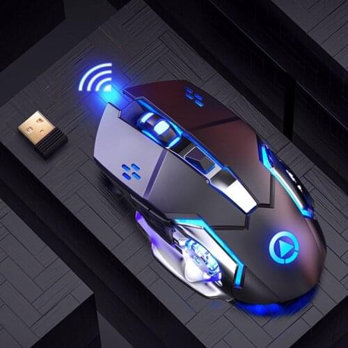 3200DPI 6 Key Light Weight Ultra Quiet Rechargeable RGB Gaming Mouse E-sports Mice for FPS Games PUBG MOBA LOL PC Game Accessori