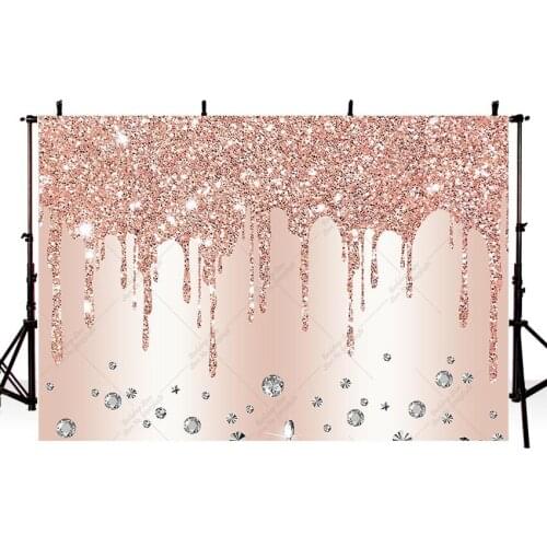 AvezanoRose Golden Girl 16th Birthday Photography Background Sparkl Diamond Studio Photo Party Banner Gift Custom Vinyl Backdrop
