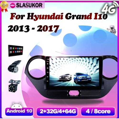 6+128G Android 10 For Hyundai Grand I10 2013 2014 2015 2016 2017 4G RAM Video Player Navigation Car GPS DVD Cable Canbus 2 din