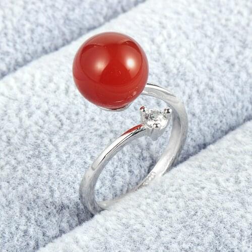 Boho Natural Gem Stone Knuckle Rings For Women Trendy Silver Plated Rhinestone Adjustable Wedding Party Jewelry Ring 2020 New