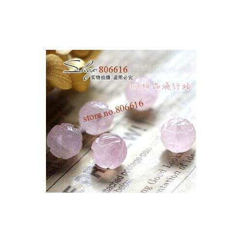 10MM 76Pcs Natural Stone Pink Lotus Quartz Crystal Bead Loose Strands Semi-precious Jewellery Beads