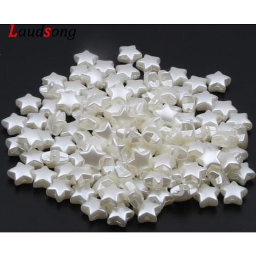 50pcs Star Shape Imitation Pearls Beads Acrylic Spacer Beads For Jewelry Making Necklace 11mm Loose Beads DIY Bracelet