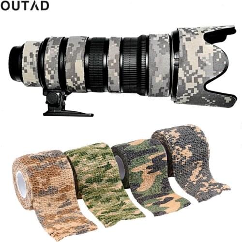 Elastic Camouflage Wrap Tape Bandage Waterproof Outdoor Hunt Camping Stealth Camo Military Airsoft Paintball Stretch Bandage