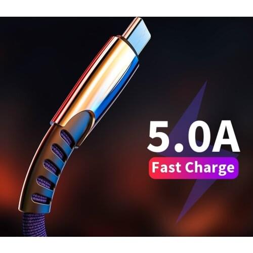 5A USB Type C Fast Charging Usb C Cable Type-c Data Cord Phone Charger for Samsung S9 S8 Note 9 8 Huawei P20 Pocophone F1