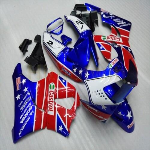 Custom motorcycle cowl for CBR919RR 1998-1999 CBR 900 RR 98 99 ABS Plastic Fairings+Botls+blue red M2