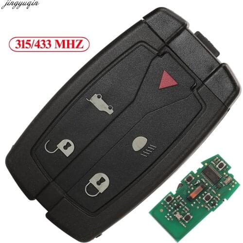 Jingyuqin Remote Control Car Key 315/433MHZ For Land Rover Range Rover Freelander 2 5 Buttons Smart Fob