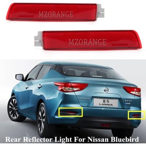 MZORANGE Rear Bumper Tail Light For Nissan Bluebird 2015 Rear Reflector Light Stop Brake Tail Lamp Car Styling