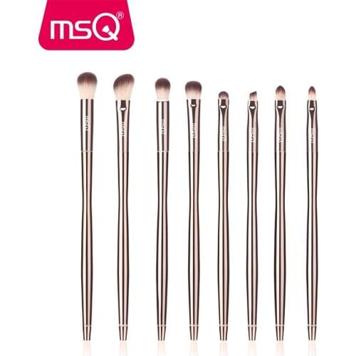 MSQ 8PCS/Lot Makeup Brush Set Eyeshadow Blending Nose Shader Lip Make up Brushes Sets Synthetic Hair Makeup Tools