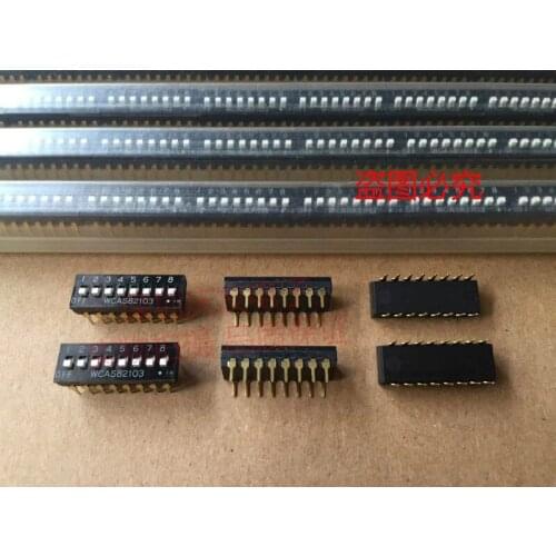 Original new 100% WCAS82103 dial switch 8-digit spacing 2.54mm 8p gold-plated foot coding switch