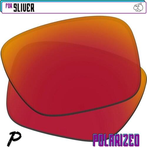 EZReplace Polarized Replacement Lenses for - Oakley Sliver Sunglasses - Red P
