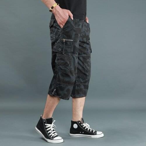 2021 Summer Camouflage Camo Cargo Shorts Men New Mens Cotton Casual Pockets Shorts Male Loose Work Shorts Man Military Short