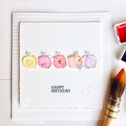 PP Craft metal cutting dies cut die mold a row of apples heart Scarpbook paper craft knife mould blade punch stencils dies