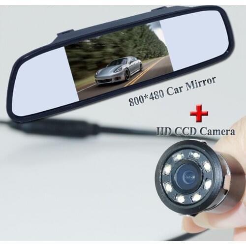 Auto Parking Assistance System Rear Camera Car Camera+ 4.3 inch Car Mirror Monitor For Car-Styling And Security Free Shipping