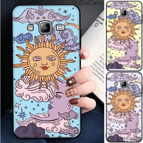 Riccu Funny Sun Moon Face Shockproof Phone Case For Samsung Galaxy J7 J6 J8 J4 J4Plus J7 DUO 2018 J7NEO J7Core J2 J5 J7 Prime