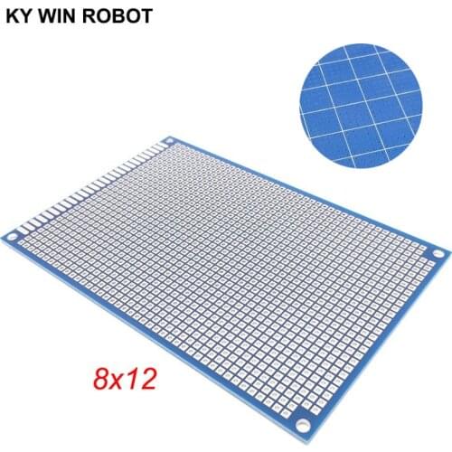 1pcs 8x12cm 80x120 mm Bule Single Side Prototype PCB Universal Printed Circuit Board Protoboard For Arduino