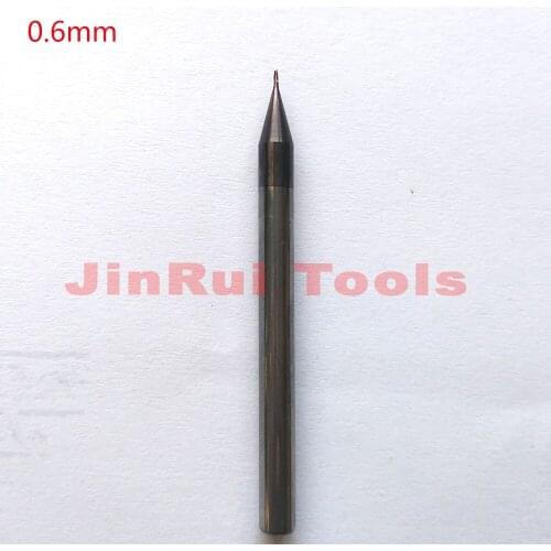 1pc D0.6xD4x50L 0.6mm HRC55 2Flutes micro Flat end mills Solide Carbide End Mills CNC router bit Milling cutter Tools knife