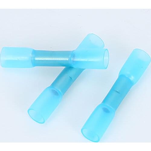 100pcs BHT-0.5-1.25-2-5.5 Heat solder seal Shrink tube Terminal Insulated Wire Connectors Crimp Butt Waterproof Nylon terminator
