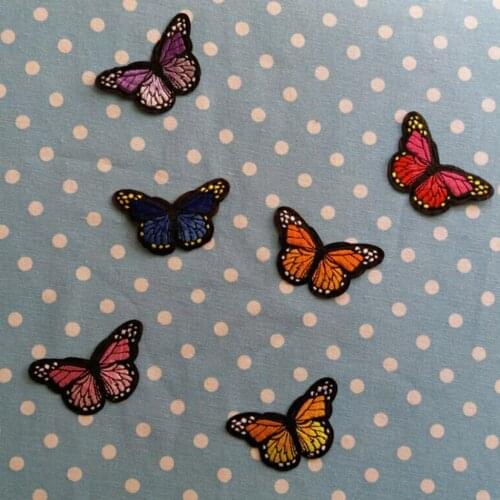 12x Colorful Embroidered Butterflies Applique Sewing Patches Fabric Stickers