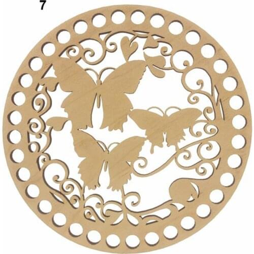 20pcs 15cm rounnd Wood base bottom knitting bag bottoms accessories gift baske