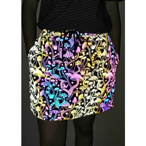 2021 Black Reflective Fashion Shorts for Girls Sexy A Line Mini Skirts for Teenagers Alternative Spring Summer Women Fashion New