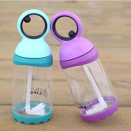 260ml Baby Cartoon Drink Water Straw Cup Kids Cute Juice Training Bottle Cups Infant Children Learn Drinking Bottles